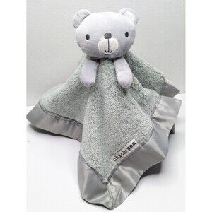 🍁 3/$20 Chick Pea Bear Sage Green Baby Security Blanket Lovey Satin Trim